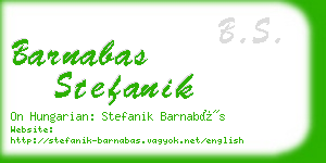 barnabas stefanik business card